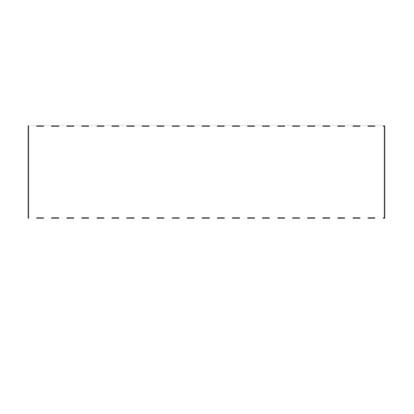 Dose Edge Label, Thermal Perfcut 1" x 3-7/8" White w/Black Bar
